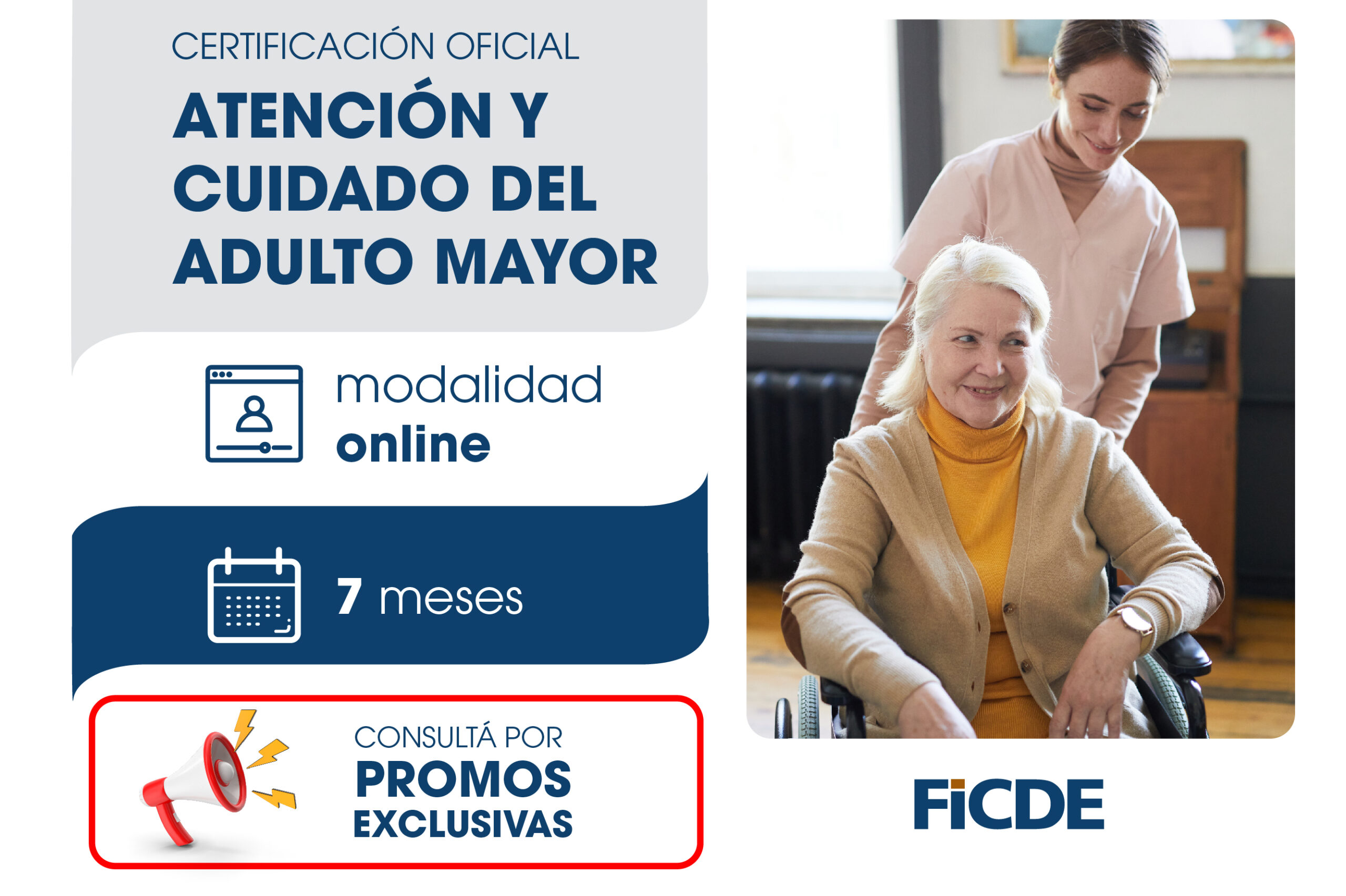 Certificación Oficial en Cuidado del Adulto Mayor – Online