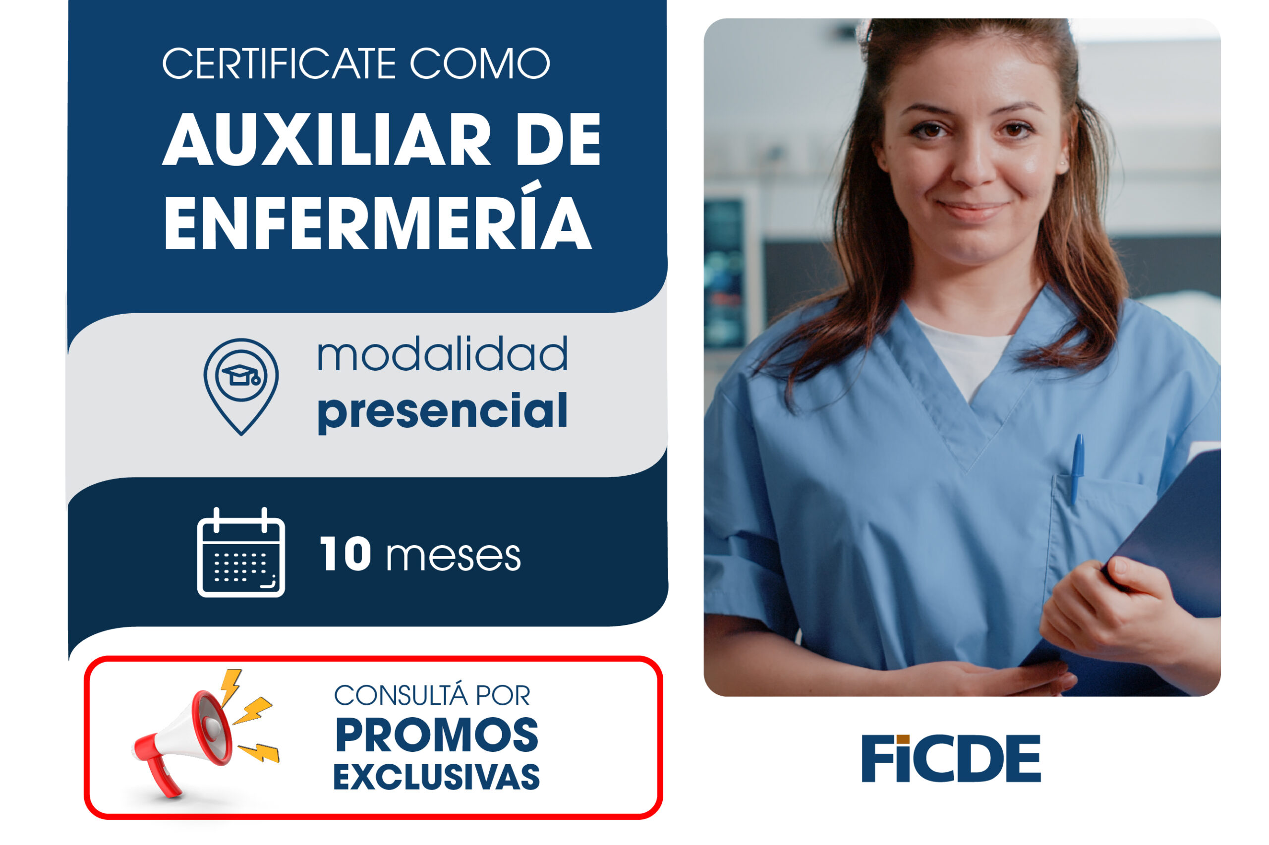 Certificate como Auxiliar de Enfermeria – Presencial