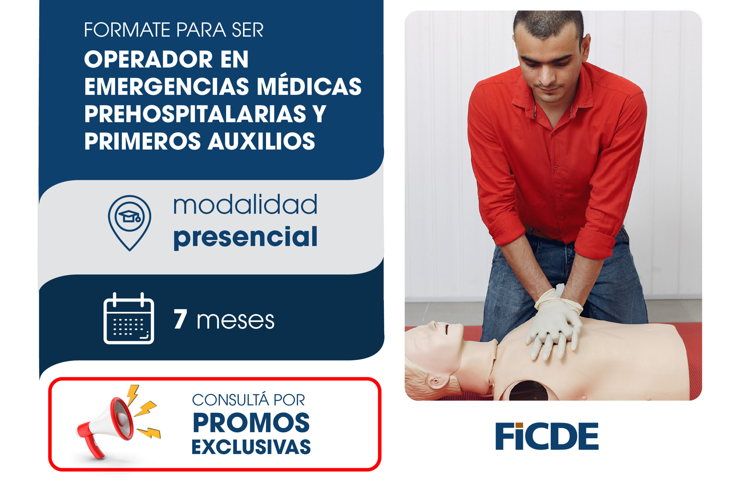 Formate para ser Operador en Emergencias Prehospitalarias y Primeros Auxilios – Presencial