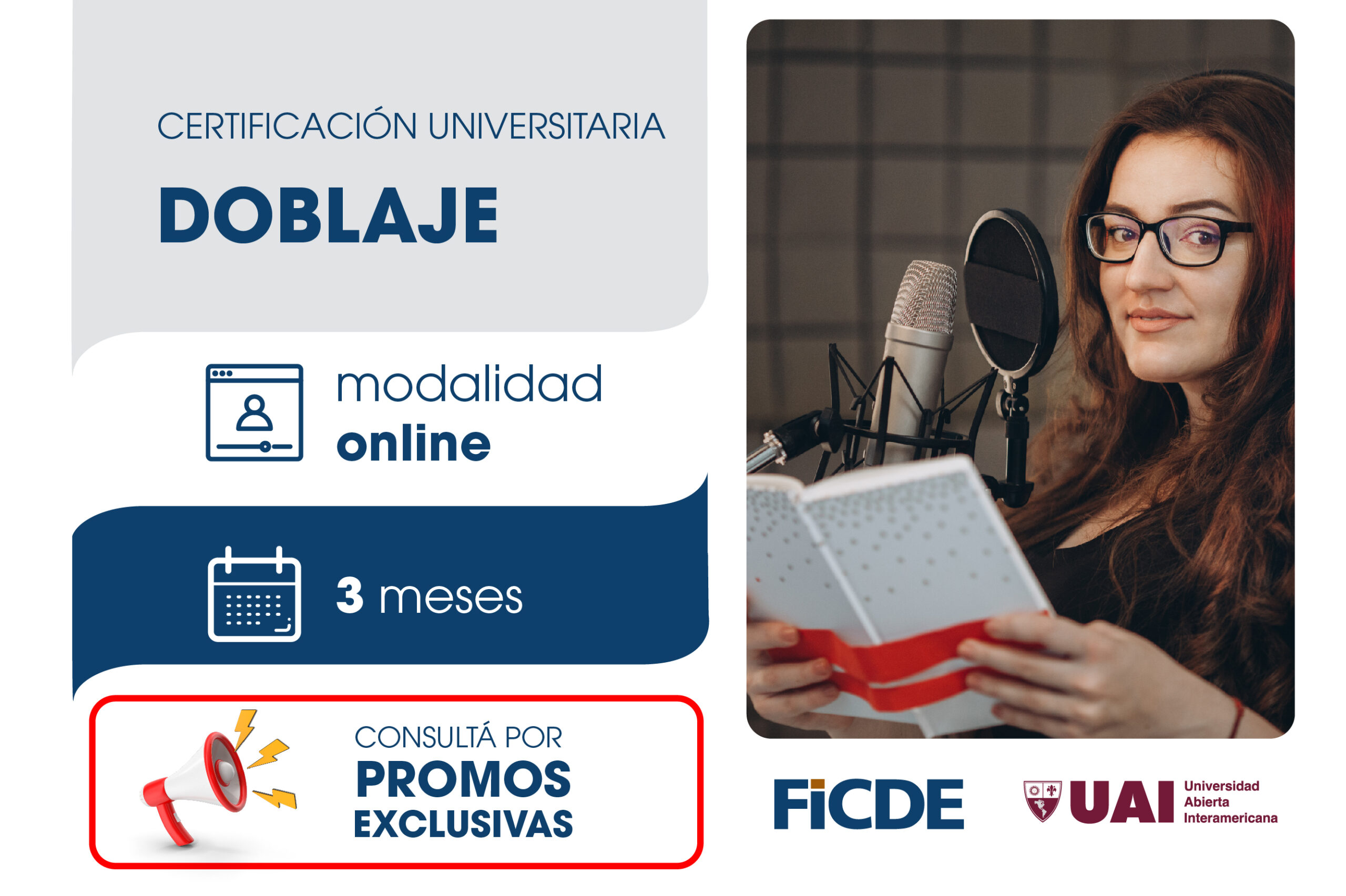 Certificación Universitaria en Doblaje – Online